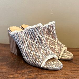 NWOT Multicolor Tweed Tapestry Maya Mules by London Rag